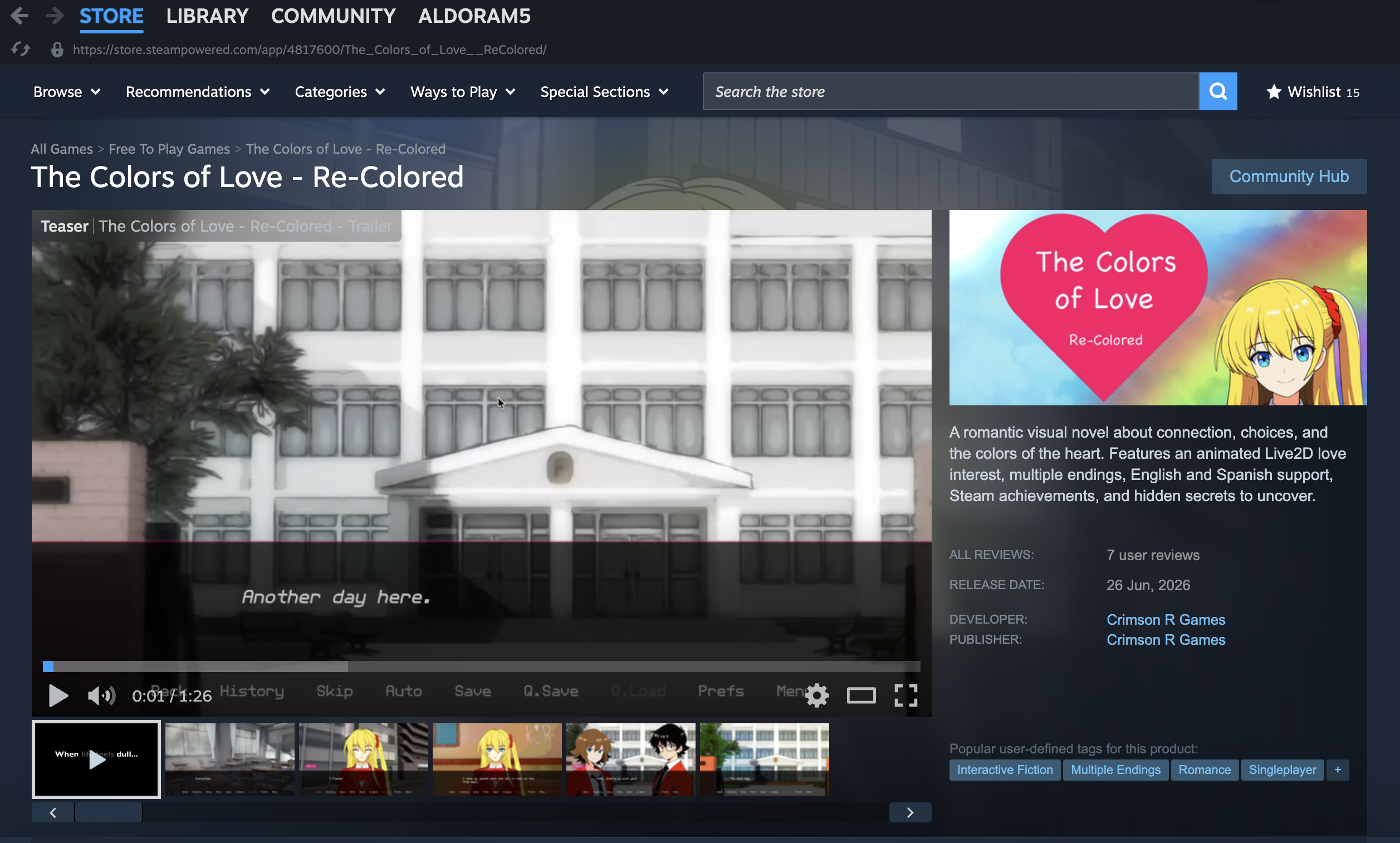 Releasing a Ren'Py Visual Novel on Steam: My journey as a tutorial so you don't have to die trying